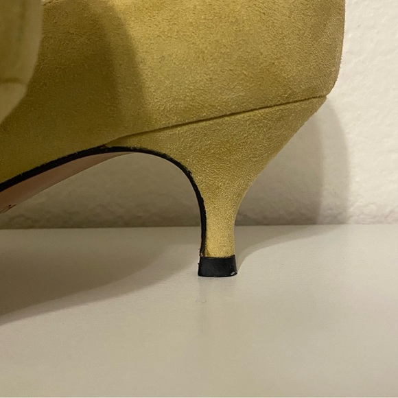 (NWOT) Gucci Vintage Olive Green Suede Horsebit Kitten Heels - Picture 13 of 14